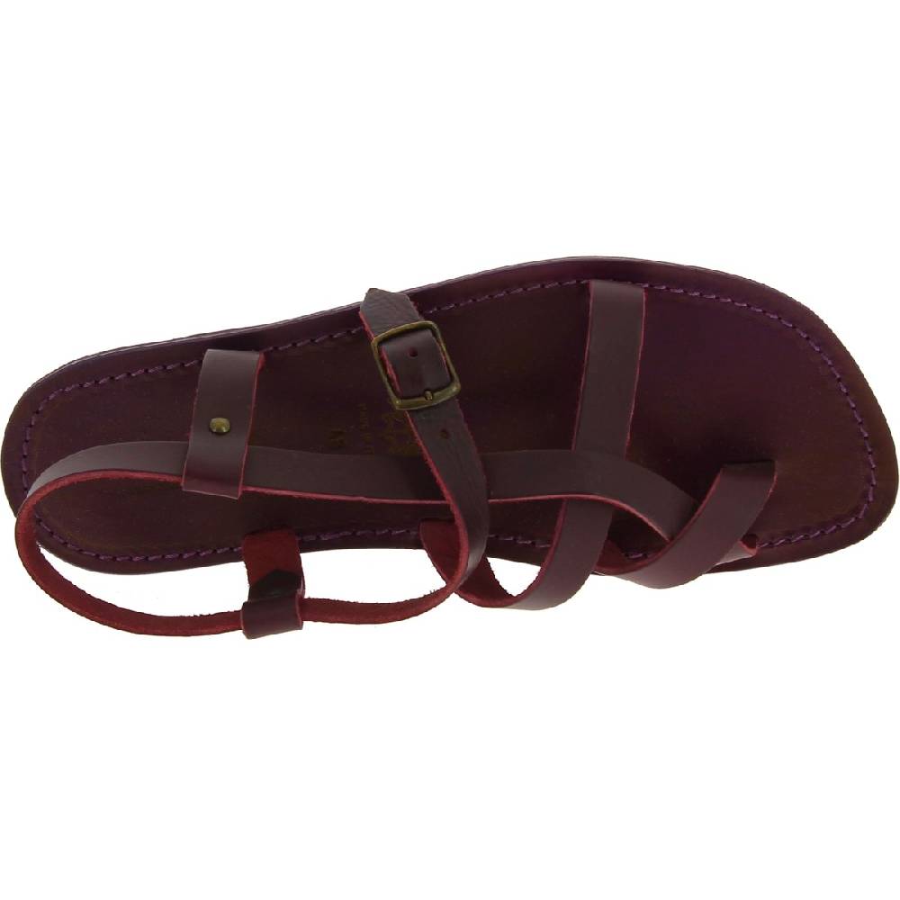 Lartigiano Del Cuoio Sandali uomo in cuoio artigianali in pelle color viola Italy