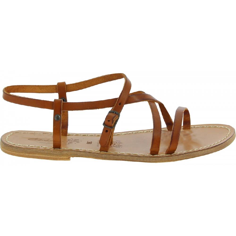 Lartigiano Del Cuoio Sandali bassi da donna in pelle e cuoio fatti a mano Promozione Limitata