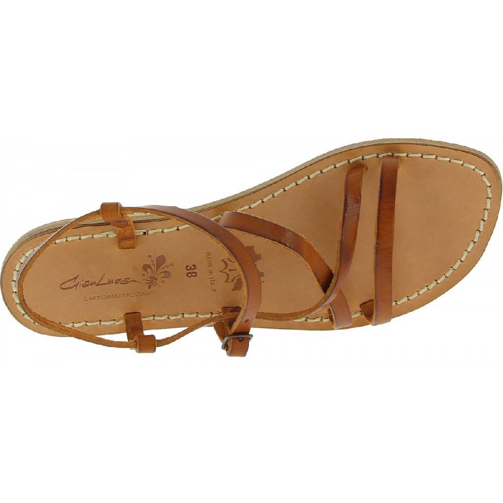 Lartigiano Del Cuoio Sandali bassi da donna in pelle e cuoio fatti a mano Promozione Limitata