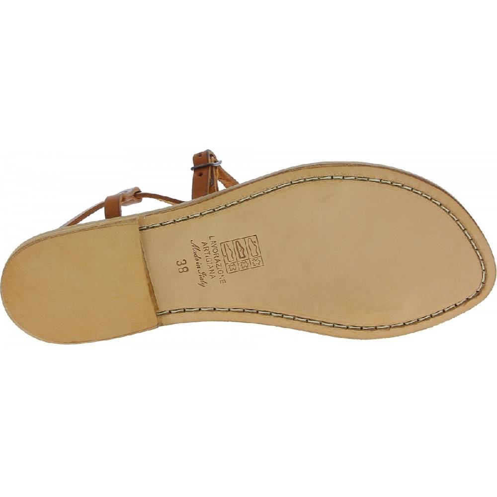Lartigiano Del Cuoio Sandali bassi da donna in pelle e cuoio fatti a mano Promozione Limitata