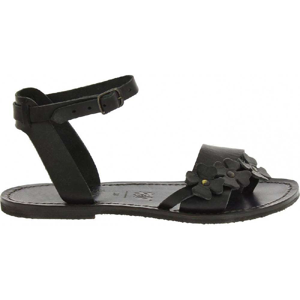 Lartigiano Del Cuoio Sandali bassi donna artigianali in pelle color nero Soddisfazione Garantita