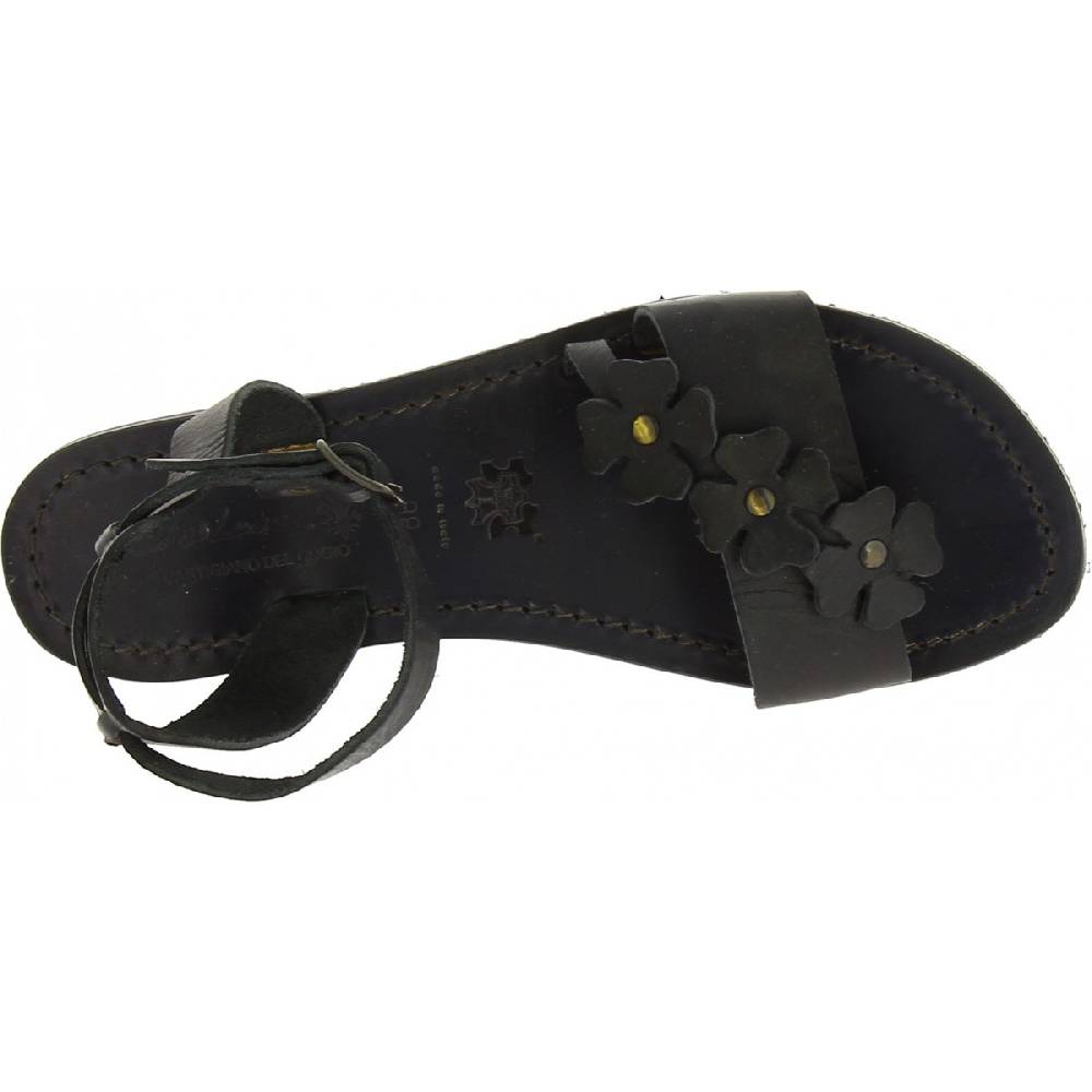 Lartigiano Del Cuoio Sandali bassi donna artigianali in pelle color nero Soddisfazione Garantita