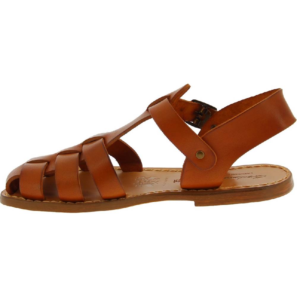 Lartigiano Del Cuoio Sandali bassi in pelle color cuoio fatti a mano in Italia Promozione Limitata