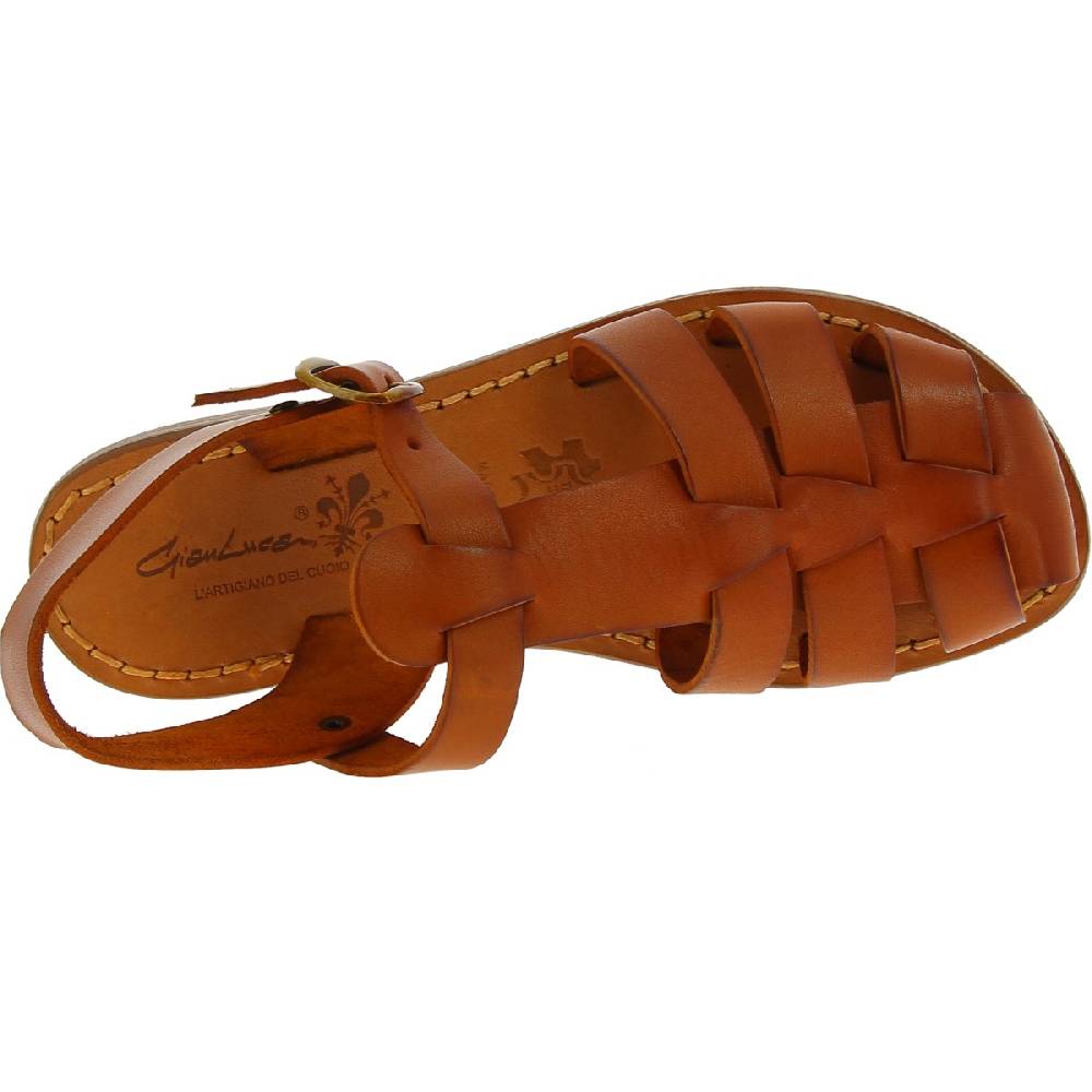Lartigiano Del Cuoio Sandali bassi in pelle color cuoio fatti a mano in Italia Promozione Limitata