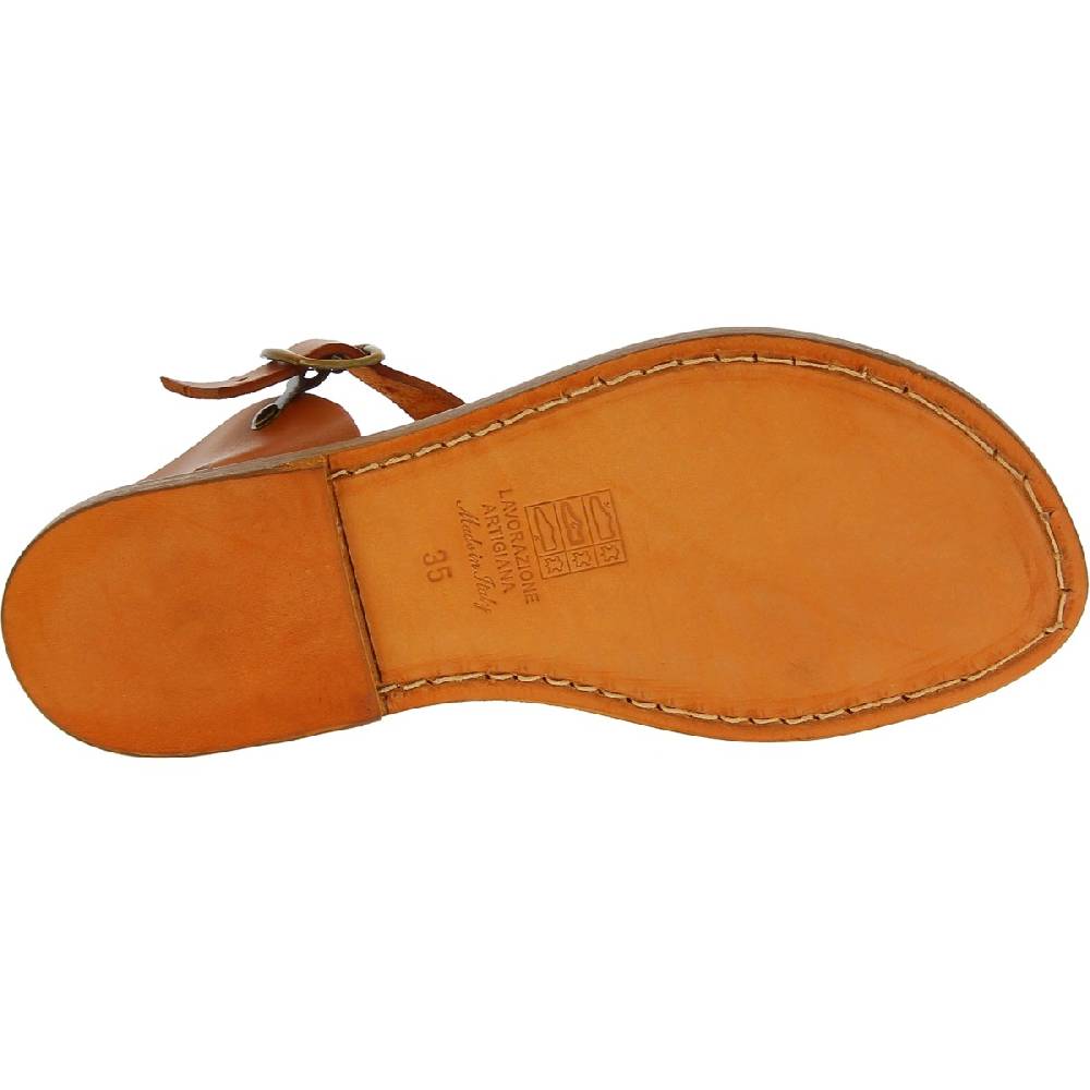 Lartigiano Del Cuoio Sandali bassi in pelle color cuoio fatti a mano in Italia Promozione Limitata