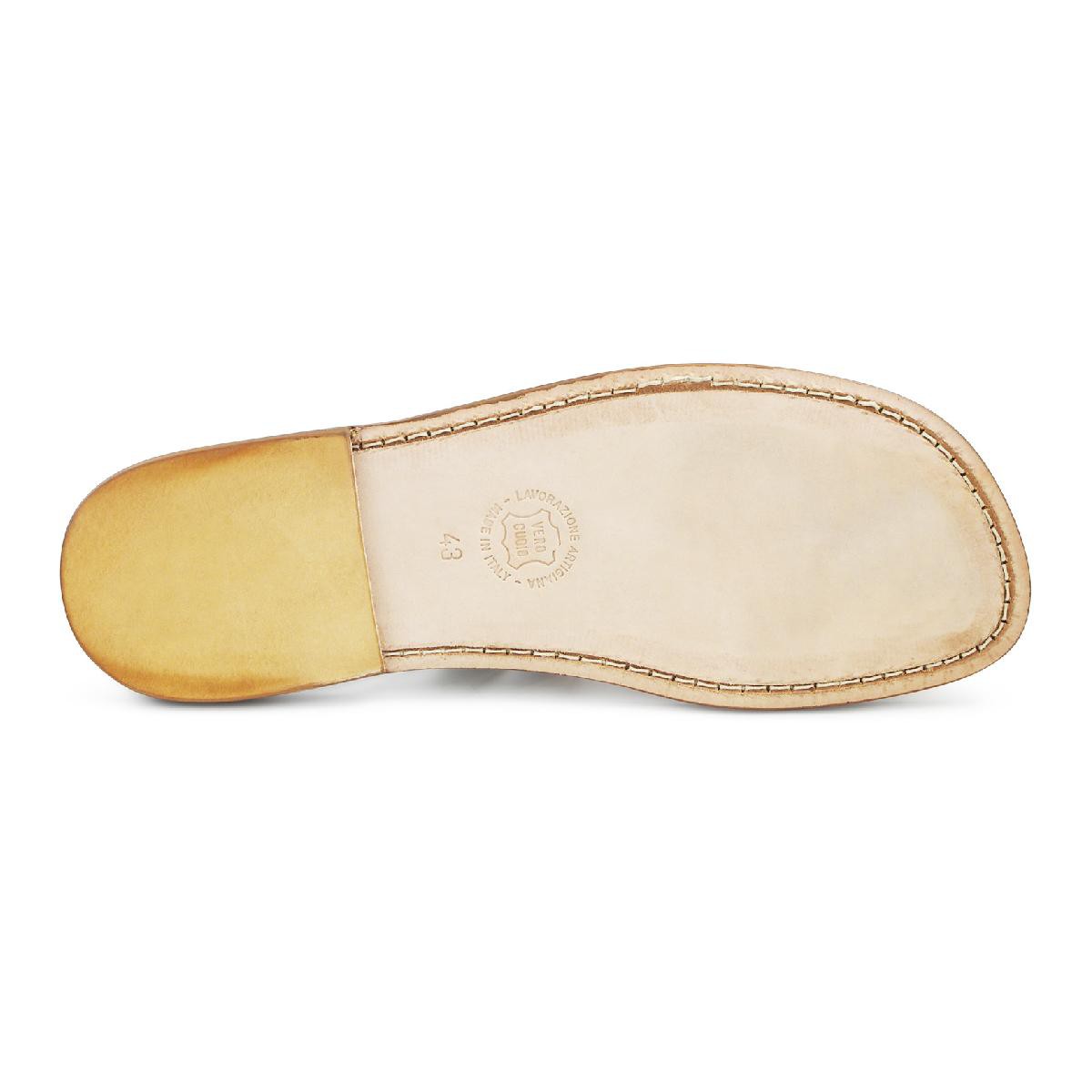 Lartigiano Del Cuoio Ciabatte infradito da uomo in pelle rosso e bianco Offerta
