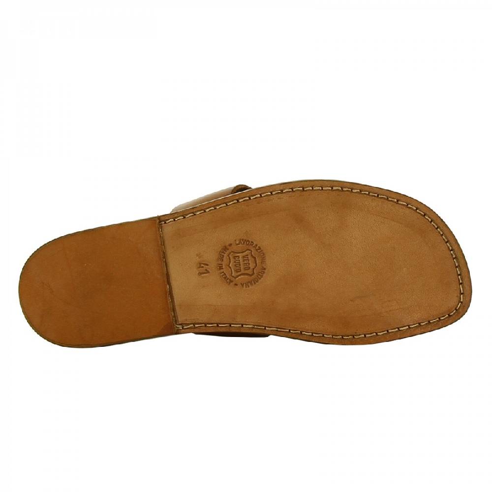 Lartigiano Del Cuoio Sandali francescani uomo in pelle color cuoio artigianali Economico