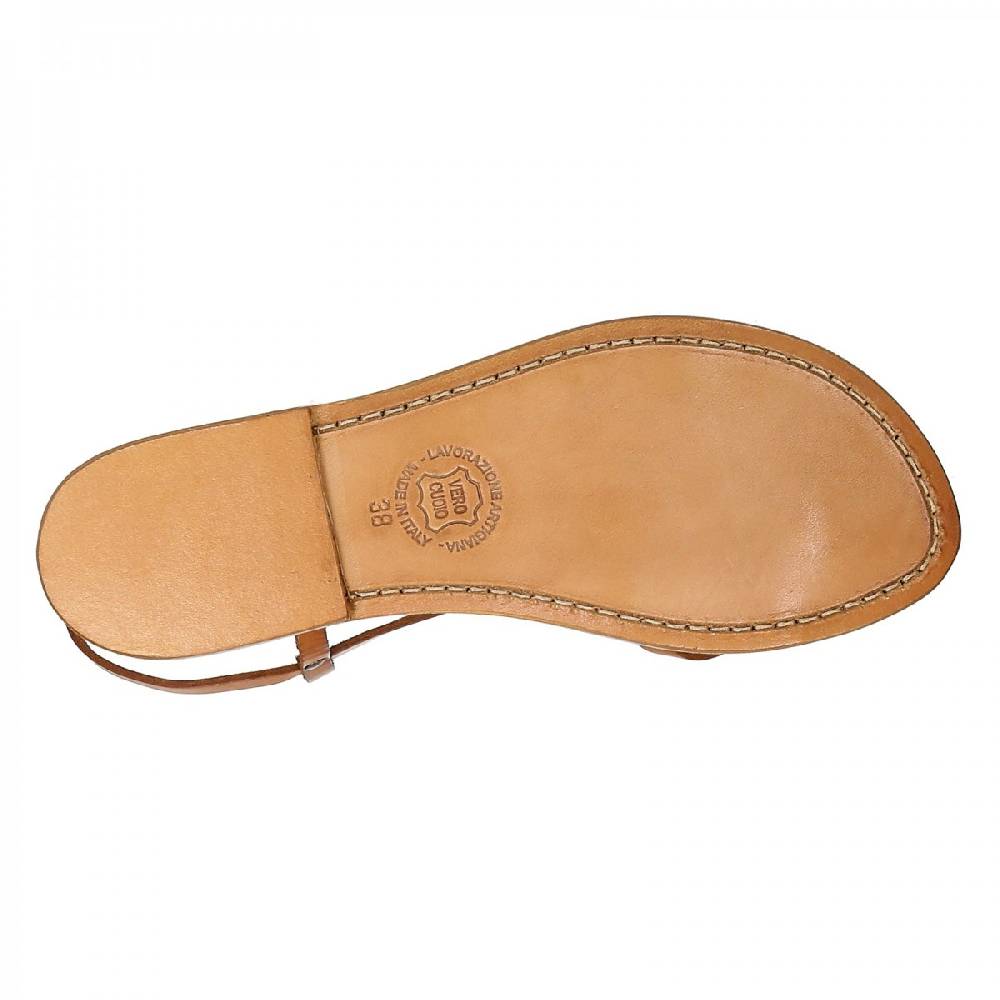 Lartigiano Del Cuoio Sandali cuoio artigianali donna fatti a mano in pelle colore cuoio antico Hotsell
