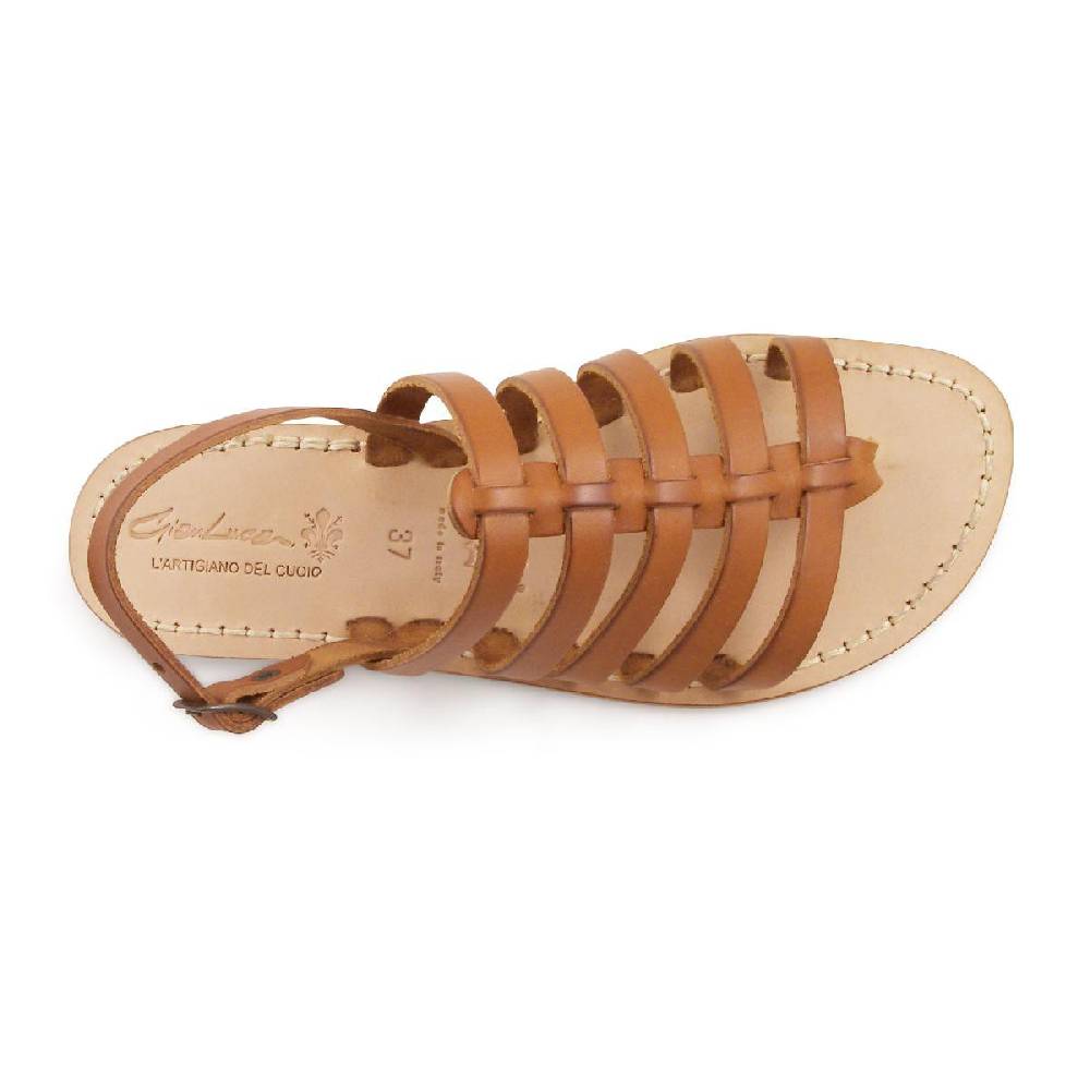 Lartigiano Del Cuoio Sandali cuoio infradito artigianali in pelle da donna Italia