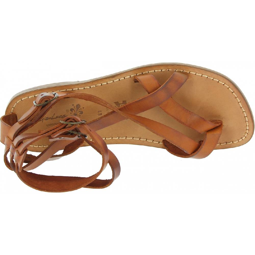 Lartigiano Del Cuoio Sandali gladiatore uomo in pelle color cuoio antico Pezzi Unici