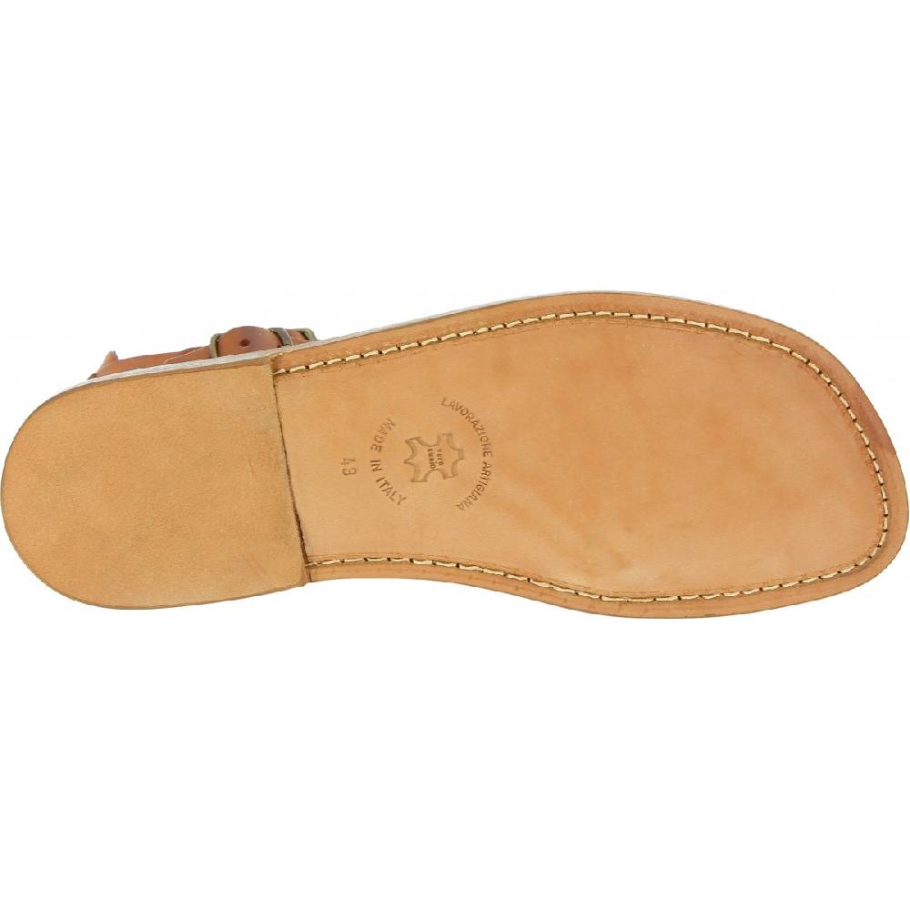 Lartigiano Del Cuoio Sandali gladiatore uomo in pelle color cuoio antico Pezzi Unici