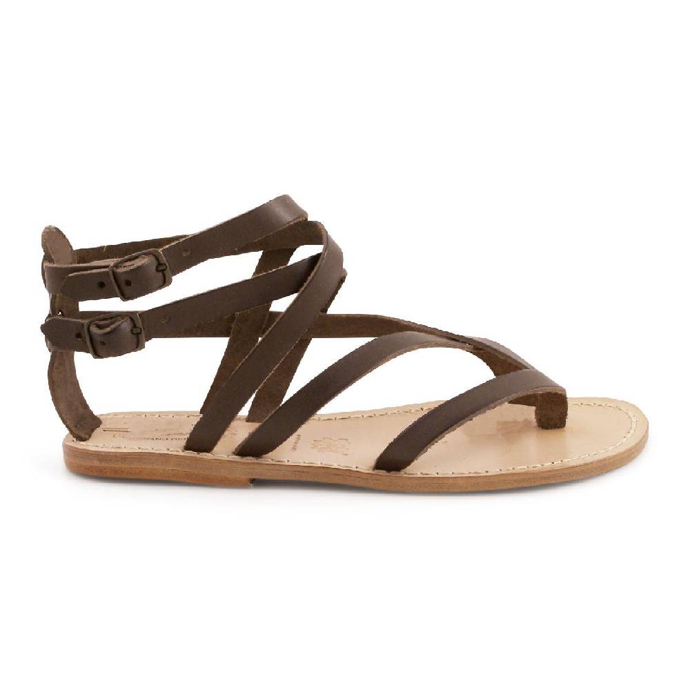 Lartigiano Del Cuoio Sandali gladiatore donna in pelle marrone artigianali Online
