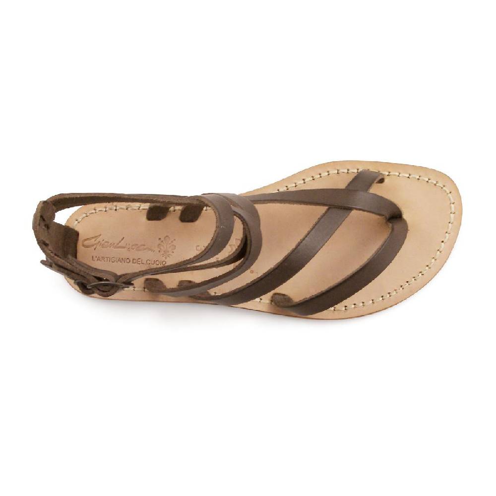 Lartigiano Del Cuoio Sandali gladiatore donna in pelle marrone artigianali Online