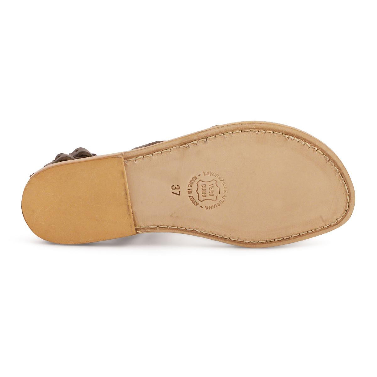 Lartigiano Del Cuoio Sandali gladiatore donna in pelle marrone artigianali Online