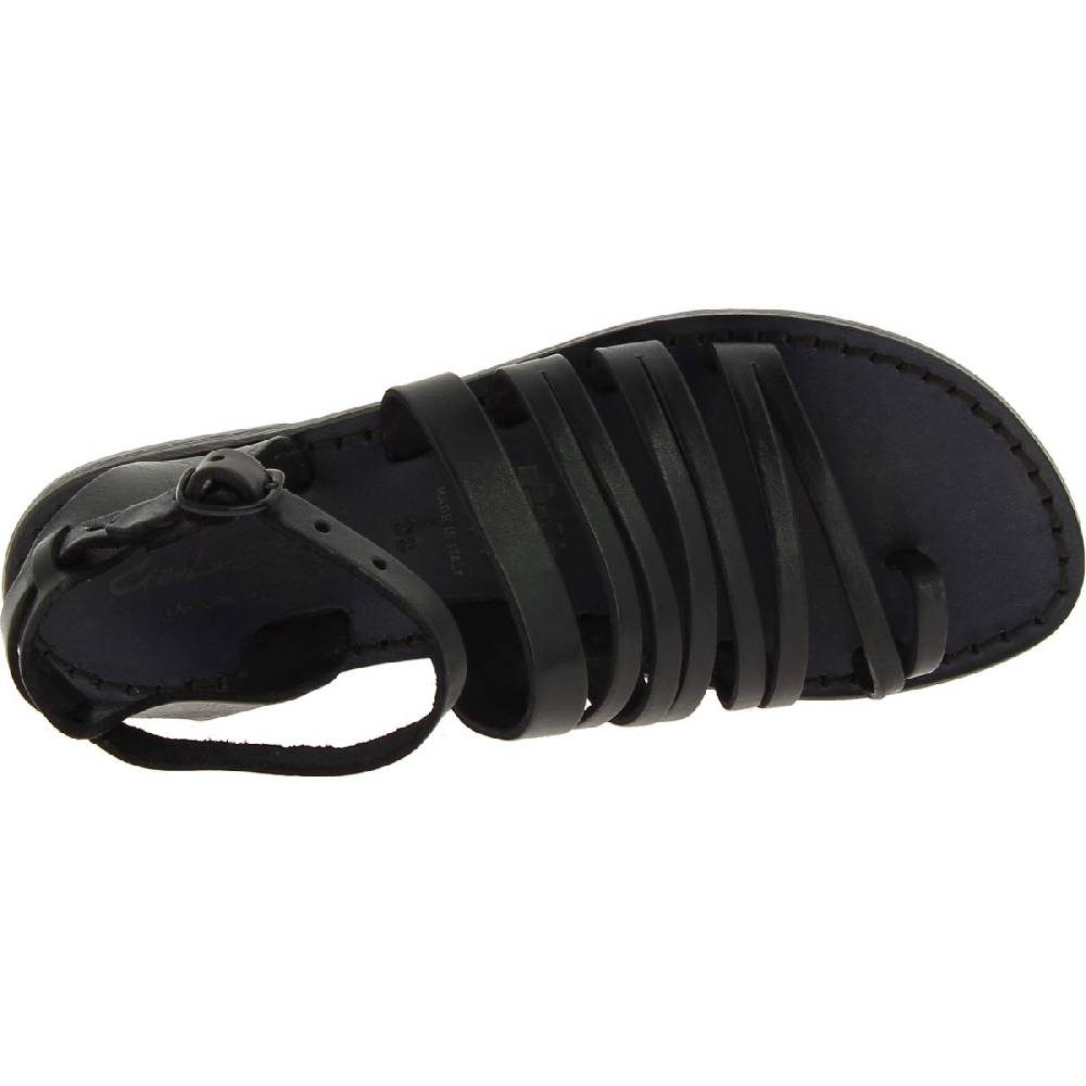 Lartigiano Del Cuoio Sandali infradito donna fatti a mano in pelle nera Negozio