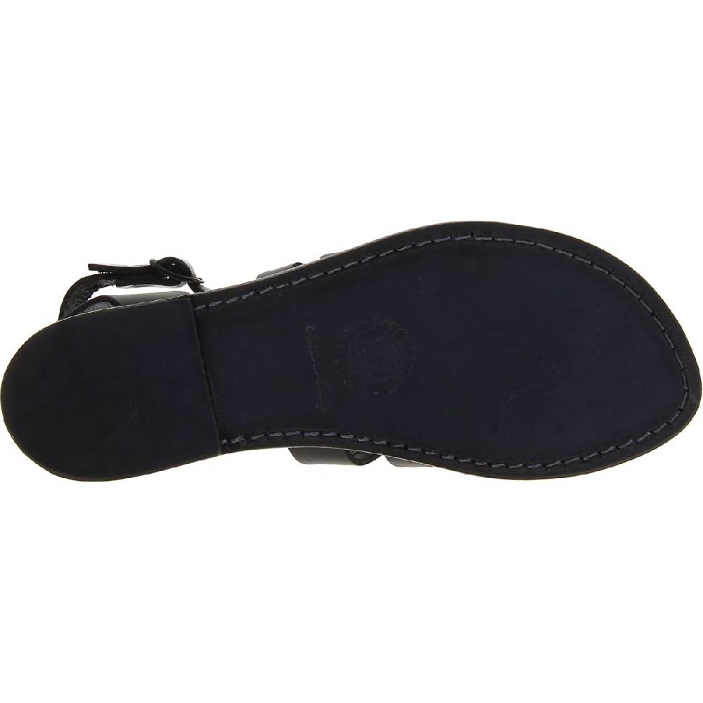 Lartigiano Del Cuoio Sandali infradito donna fatti a mano in pelle nera Negozio