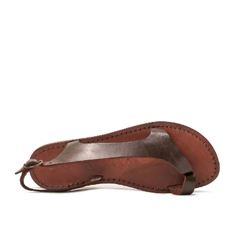 Lartigiano Del Cuoio Sandali infradito artigianali da donna in pelle testa di moro Sconto