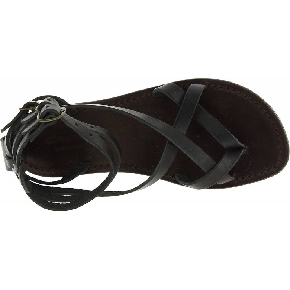 Lartigiano Del Cuoio Sandali gladiatore fatti a mano in pelle colore nero Moda