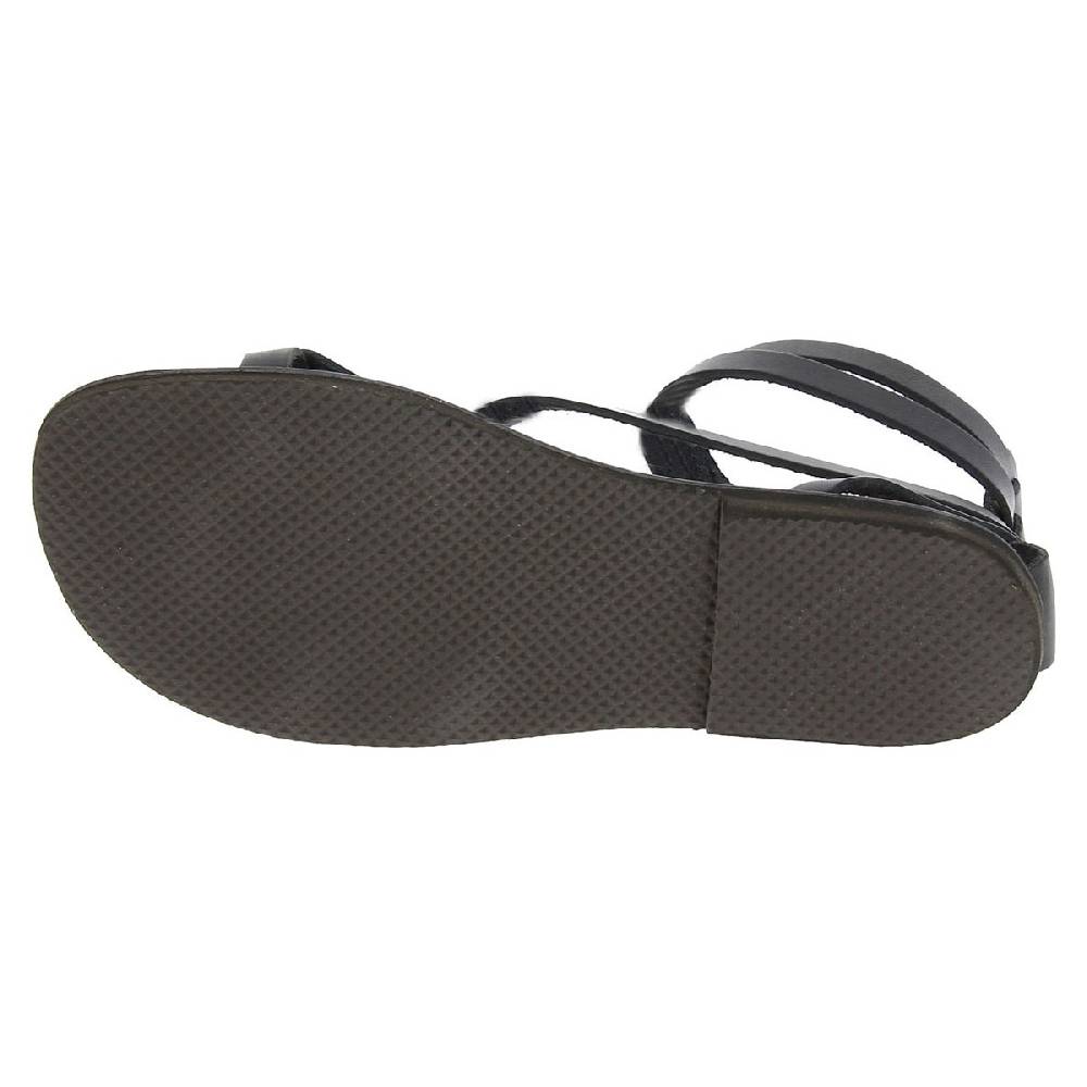 Lartigiano Del Cuoio Sandali gladiatore fatti a mano in pelle colore nero Moda