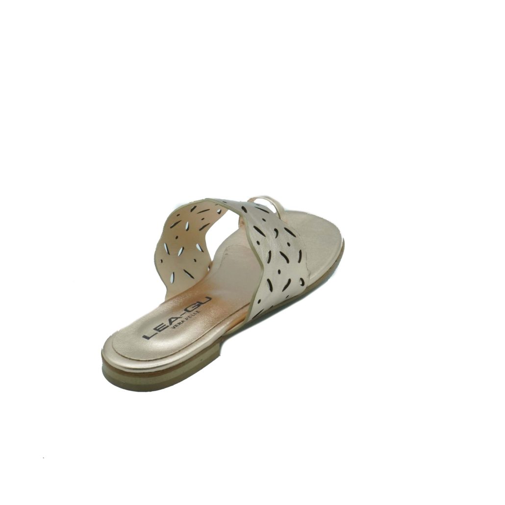 Lea Gu ciabattina infradito in nappa laminata, fascia frontale, tacco 10mm Hotsell