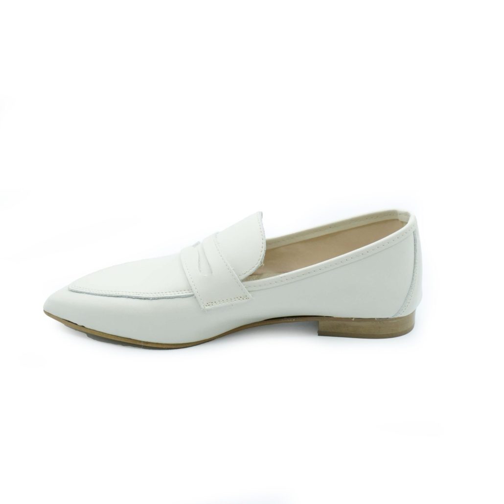 Lea Gu mocassino in nappa, bocca di leone frontale, tacco 10mm Vendite Flash