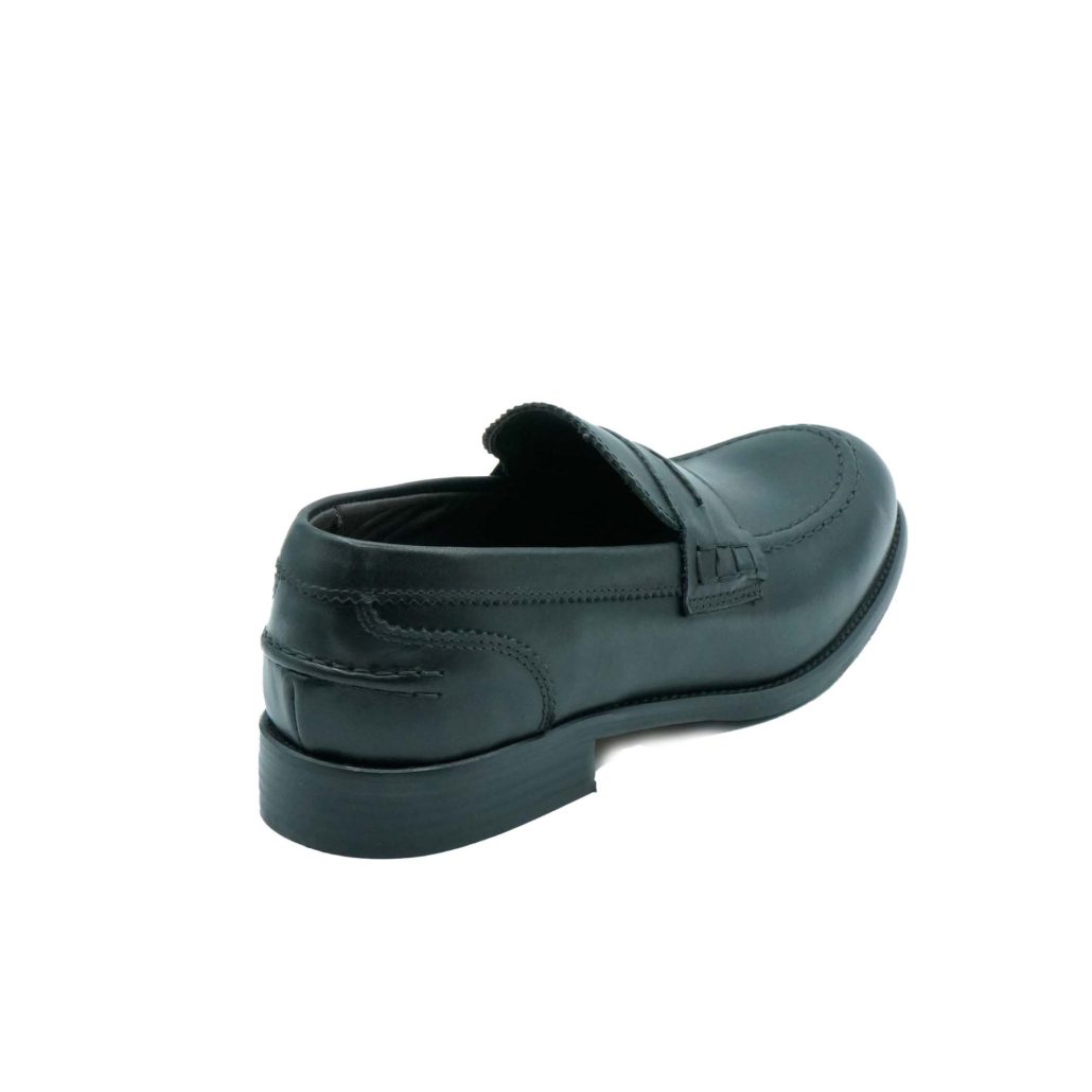 Lea Gu mocassino in vitello, bocca di leone frontale, tacco 25mm Qualità