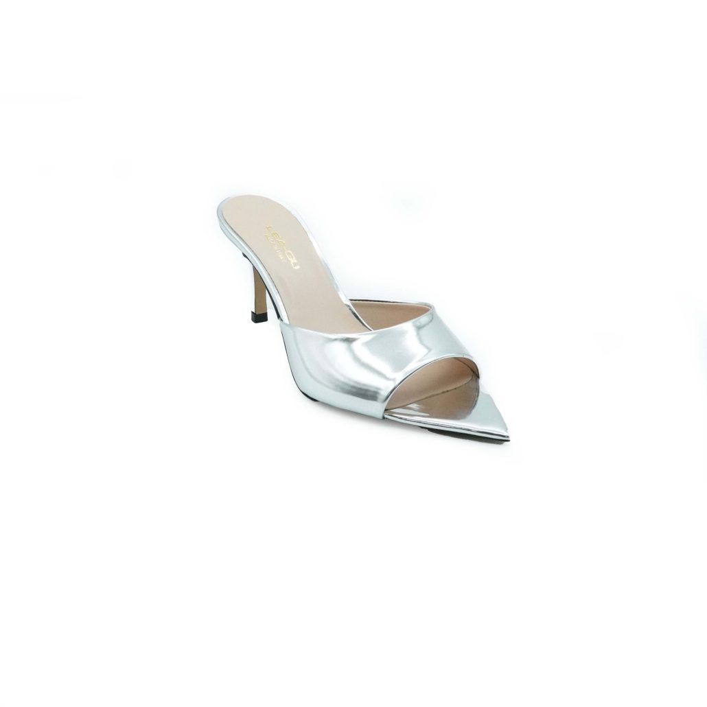 Lea Gu sandalo con tacco in nappa specchio, fascia frontale, tacco 60mm Soddisfazione Garantita