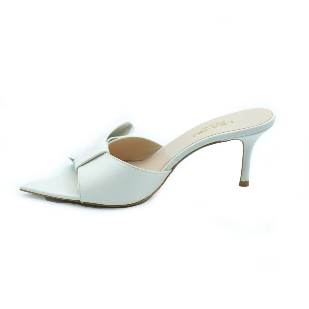 Lea Gu sandalo con tacco in nappa, fascia e fiocco frontale, tacco 60mm Fino Al -60%