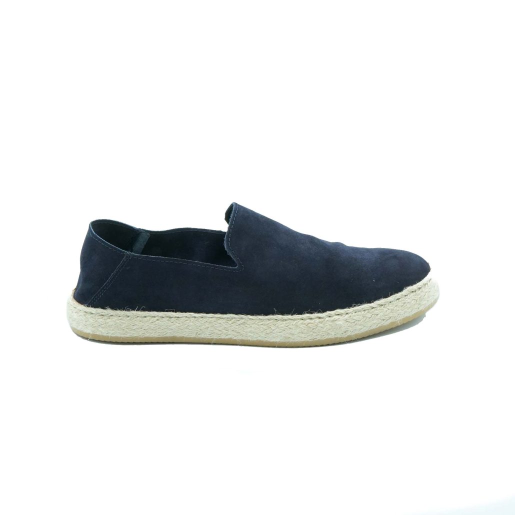 Lea Gu slip-on uomo in camoscio, fondo corda e gomma 20mm