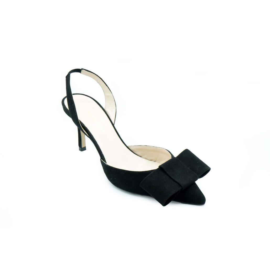 Lea Gu slingback in camoscio, fiocco frontale, tacco 65mm Offerte giornaliere