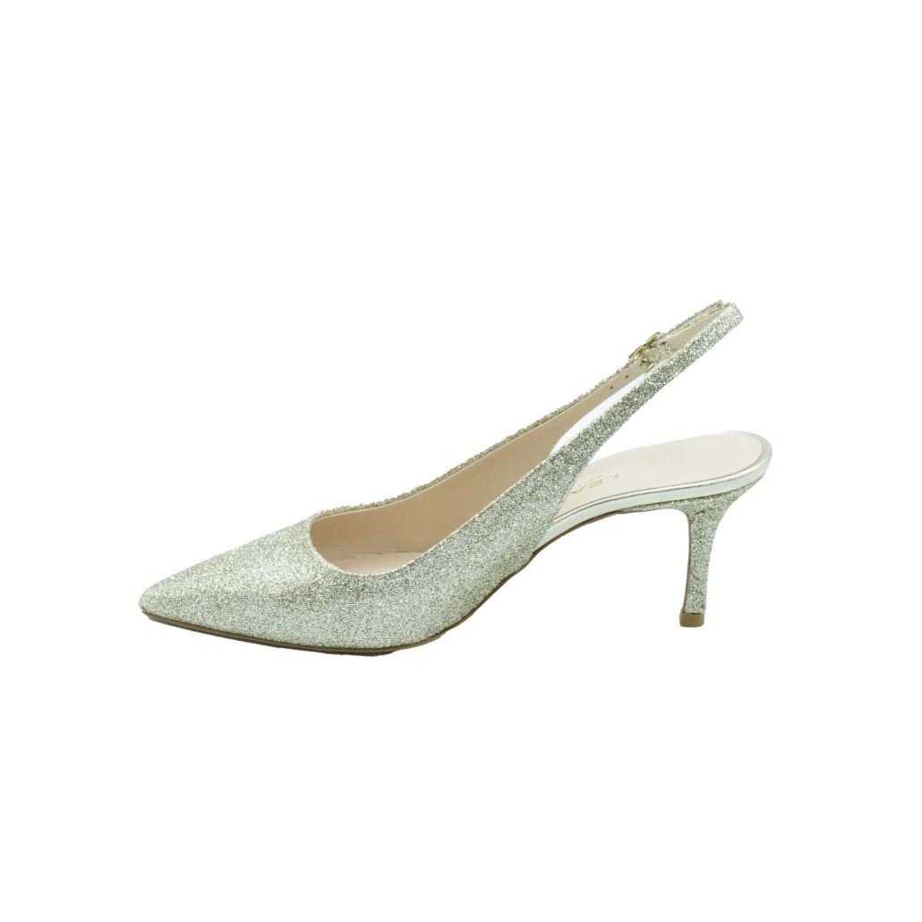 Lea Gu slingback in nappa glitter, tacco 65mm Hotsell