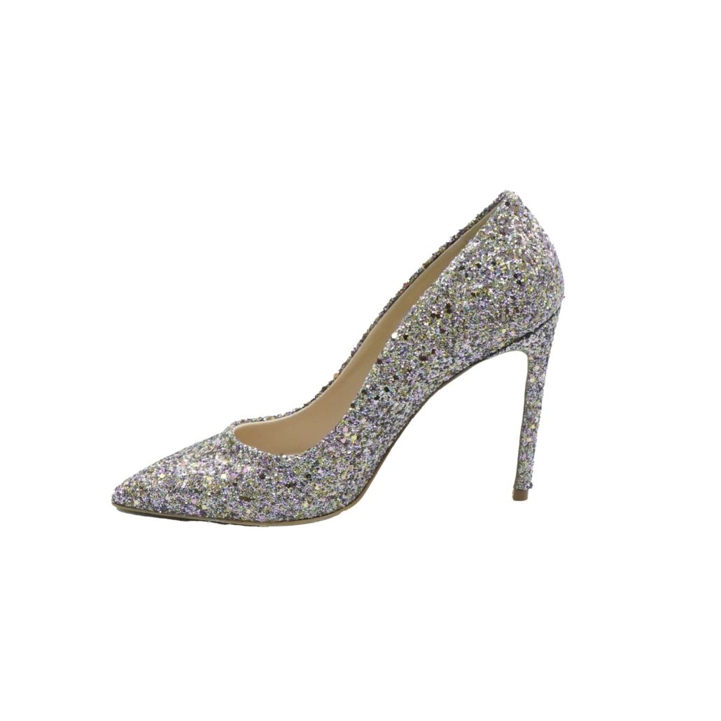 Lea Gu scarpa con tacco in nappa glitter, tacco 100mm Italia