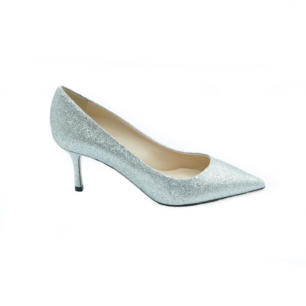 Lea Gu scarpa con tacco in nappa glitter, tacco 65mm Sconto