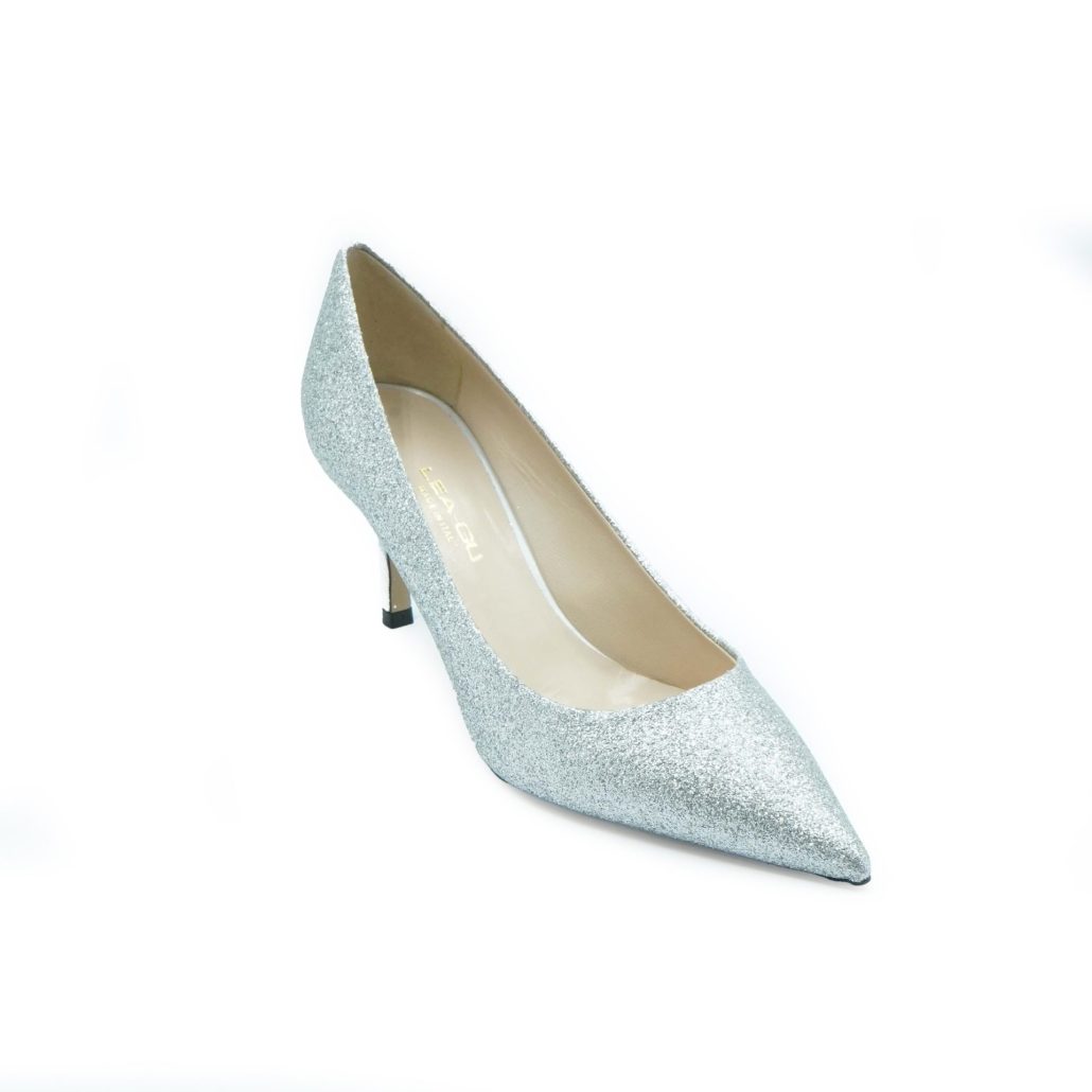 Lea Gu scarpa con tacco in nappa glitter, tacco 65mm Sconto