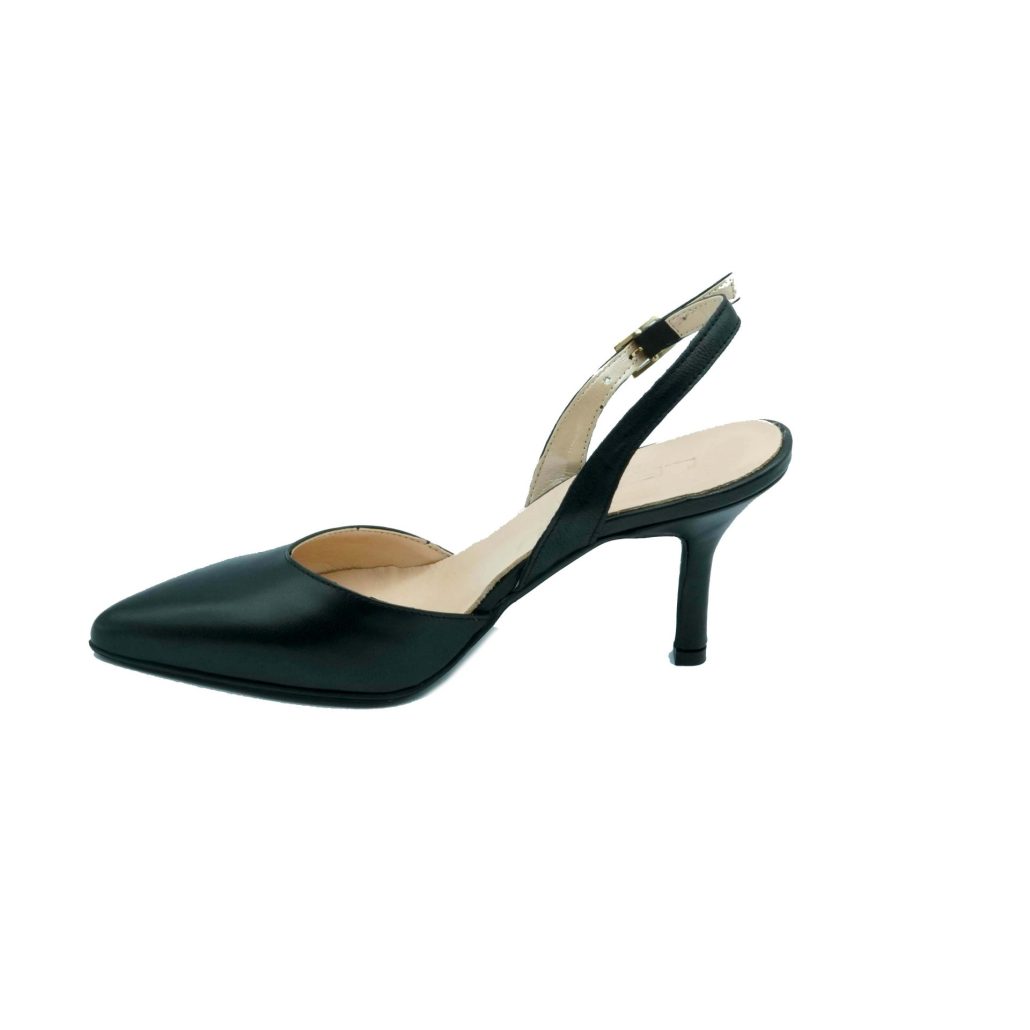 Lea Gu scarpa con tacco in nappa, chiusura posteriore, tacco 65mm Outlet
