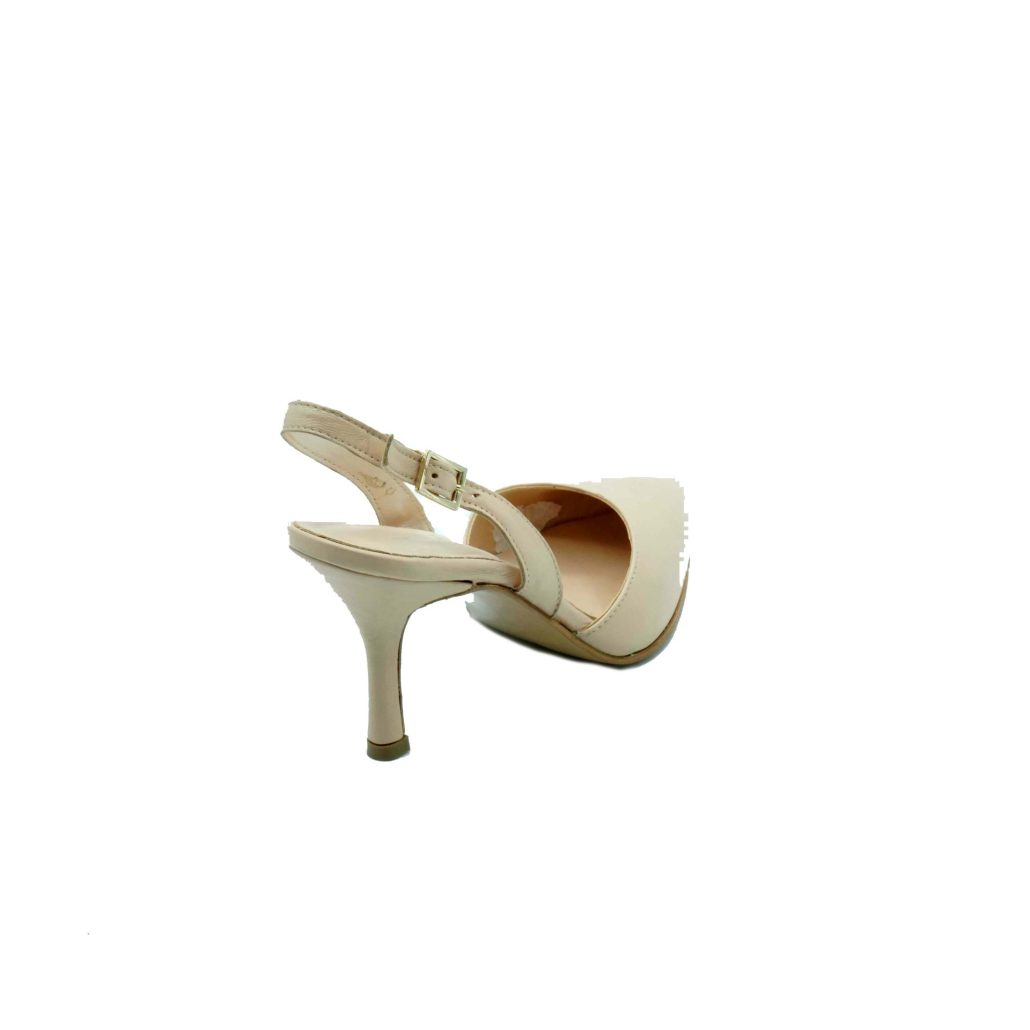 Lea Gu scarpa con tacco in nappa, chiusura posteriore, tacco 65mm Outlet
