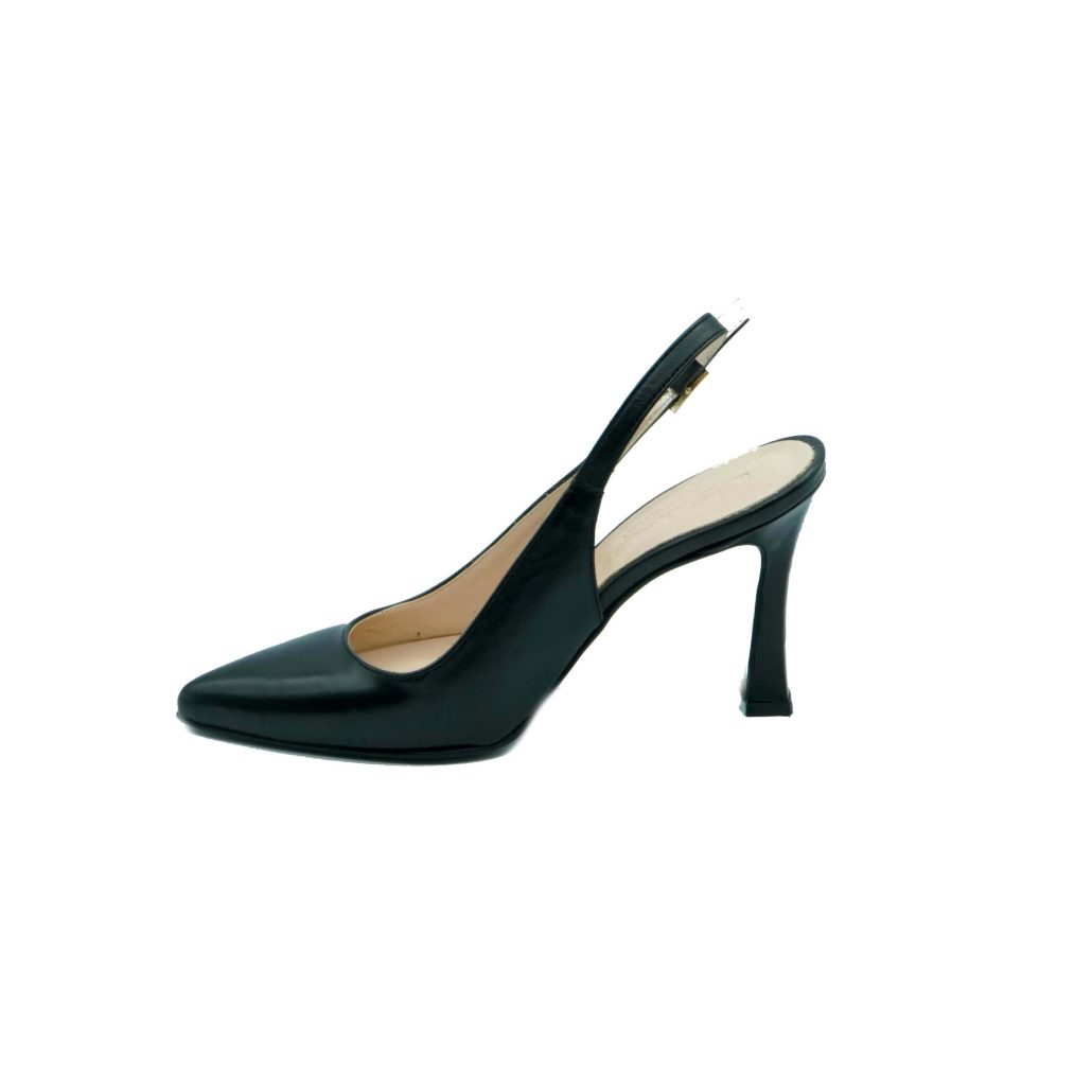 Lea Gu scarpa con tacco in nappa, chiusura posteriore, tacco 90 mm In Vendita