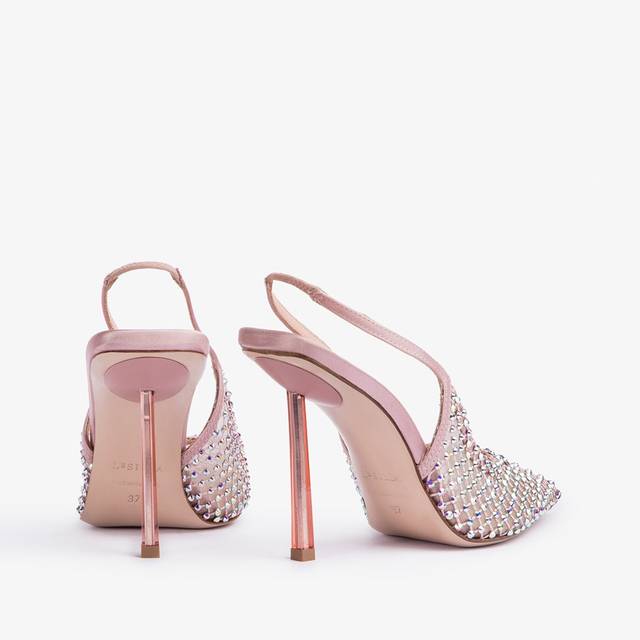 Le Silla Slingback gioiello rete rosa paris Vendita