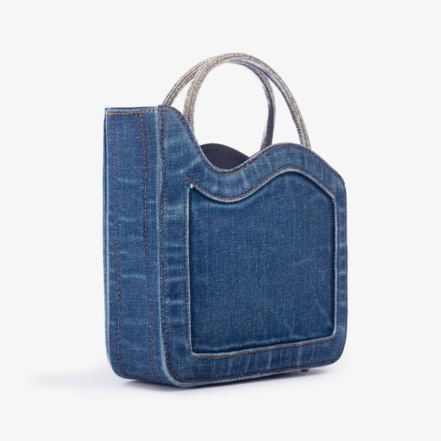 Le Silla Small bag denim blu e Cristalli Pezzi Unici