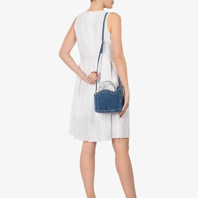 Le Silla Small bag denim blu e Cristalli Pezzi Unici