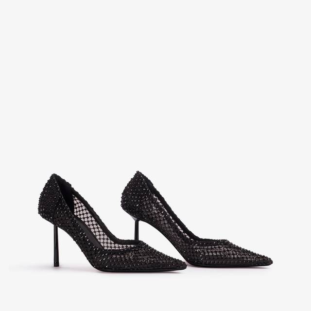 Le Silla Décolleté gioiello rete nera jet Promozione Limitata