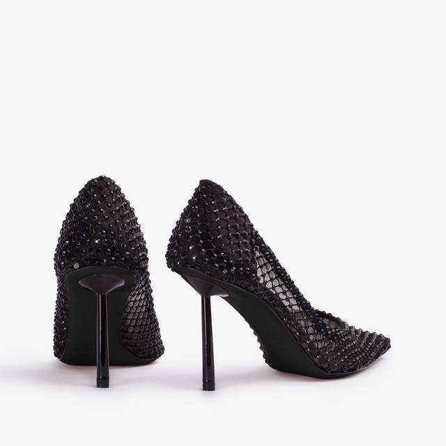 Le Silla Décolleté gioiello rete nera jet Promozione Limitata