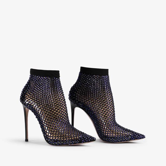 Le Silla Stivaletto calza blu midnight e Cristalli Presa