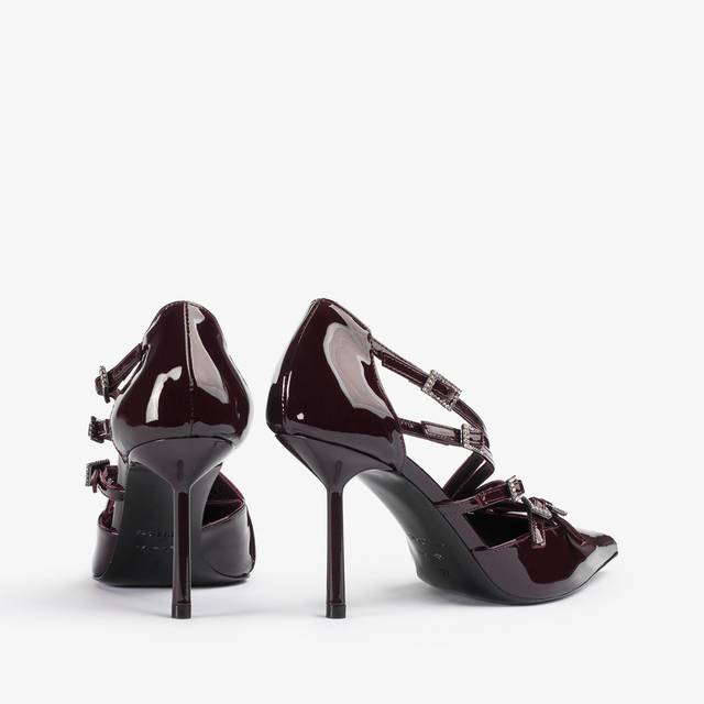Le Silla Décolleté con listini vernice rossa cherry Outlet