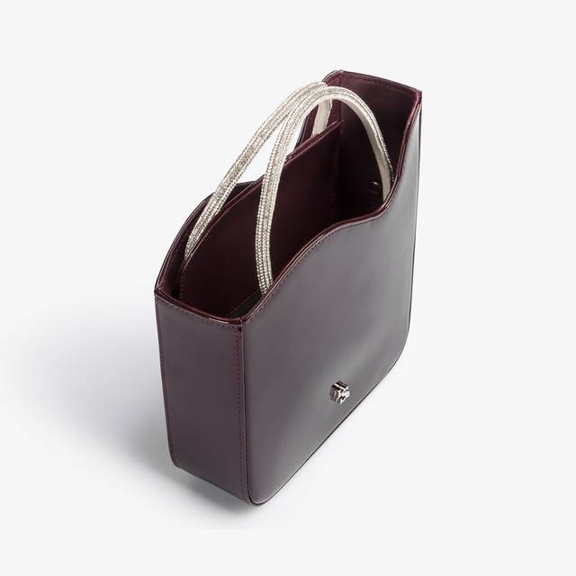 Le Silla Small bag vernice rossa cherry e Cristalli In Vendita