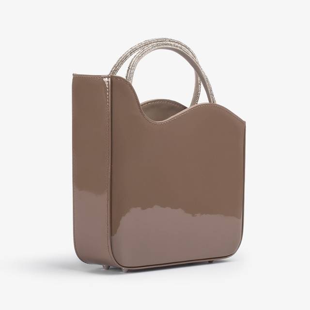 Le Silla Small bag vernice grigia sesamo e Cristalli Saldi