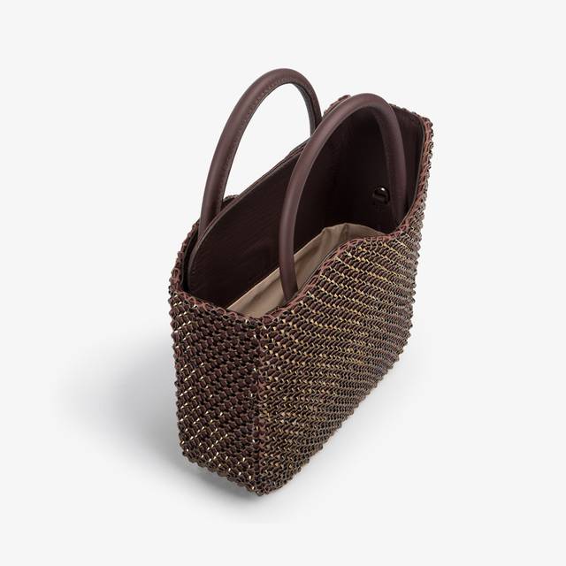 Le Silla Small bag gioiello rete marrone fondente e Cristalli Vendite Flash