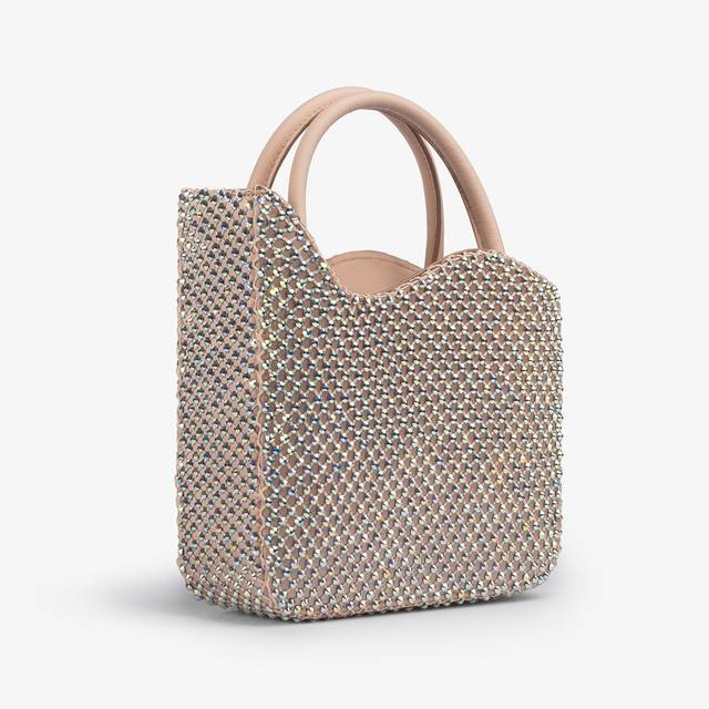 Le Silla Small bag gioiello rete nude skin e Cristalli Negozio