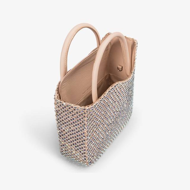 Le Silla Small bag gioiello rete nude skin e Cristalli Negozio