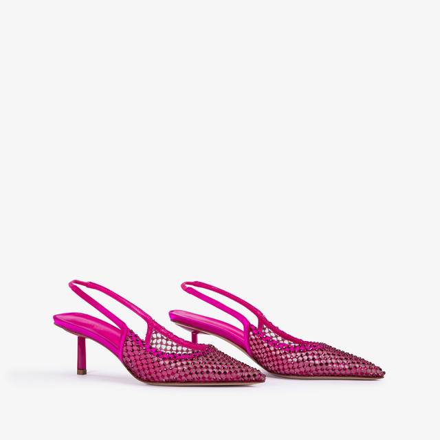 Le Silla Slingback gioiello rete fucsia bouganville 2025